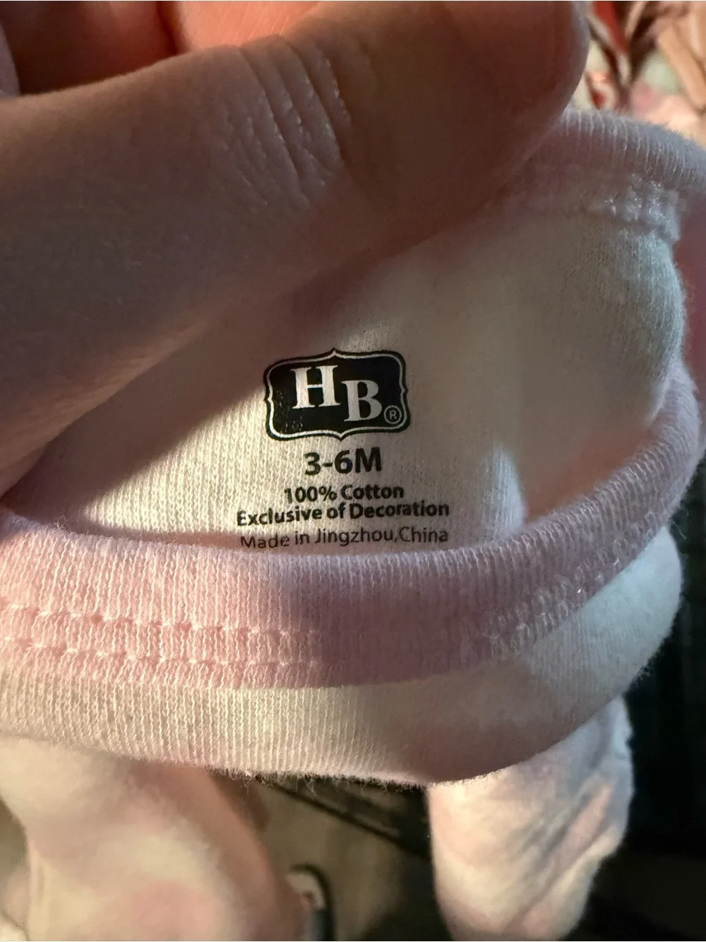 Baby Long-Sleeve One-Piece Bodysuit in Light Pink Plaid
